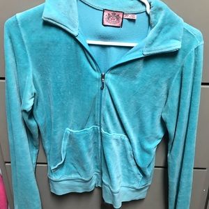Juicy Couture blue velour track jacket large